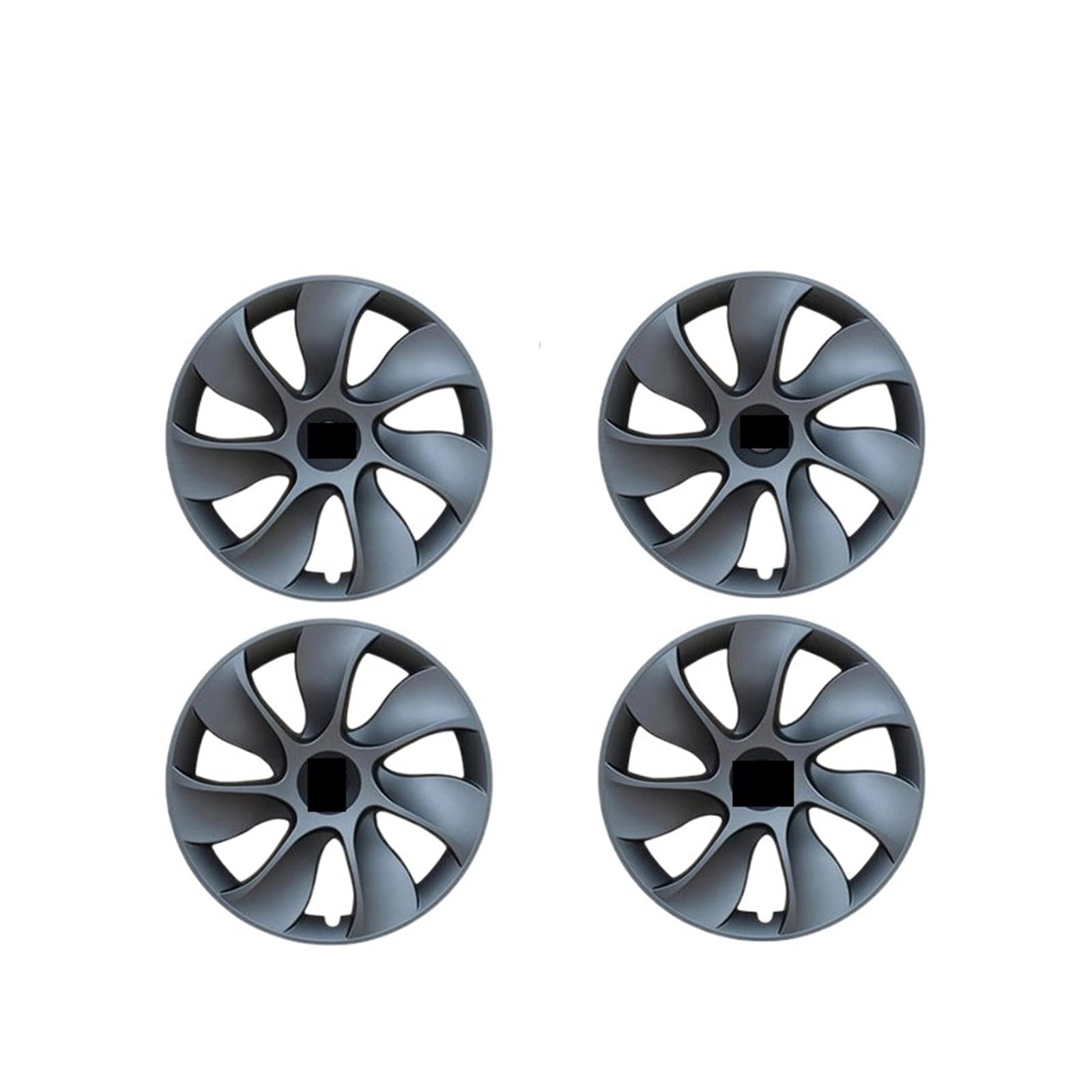 Auto-Radkappe, Kompatibel Für Tesla Model Y, Modell 3 2022 2023, Enjoliveurs, 19-Zoll-Radkappe, ABS-Radkappen-Kit, Originalabdeckung, Zubehör(MY 19in 4PCS 7spoke-03) von ZDTYKWPH