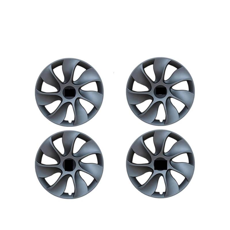 Auto-Radkappe, Kompatibel Für Tesla Model Y, Modell 3 2022 2023, Enjoliveurs, 19-Zoll-Radkappe, ABS-Radkappen-Kit, Originalabdeckung, Zubehör(MY 19in 4PCS 7spoke-03) von ZDTYKWPH