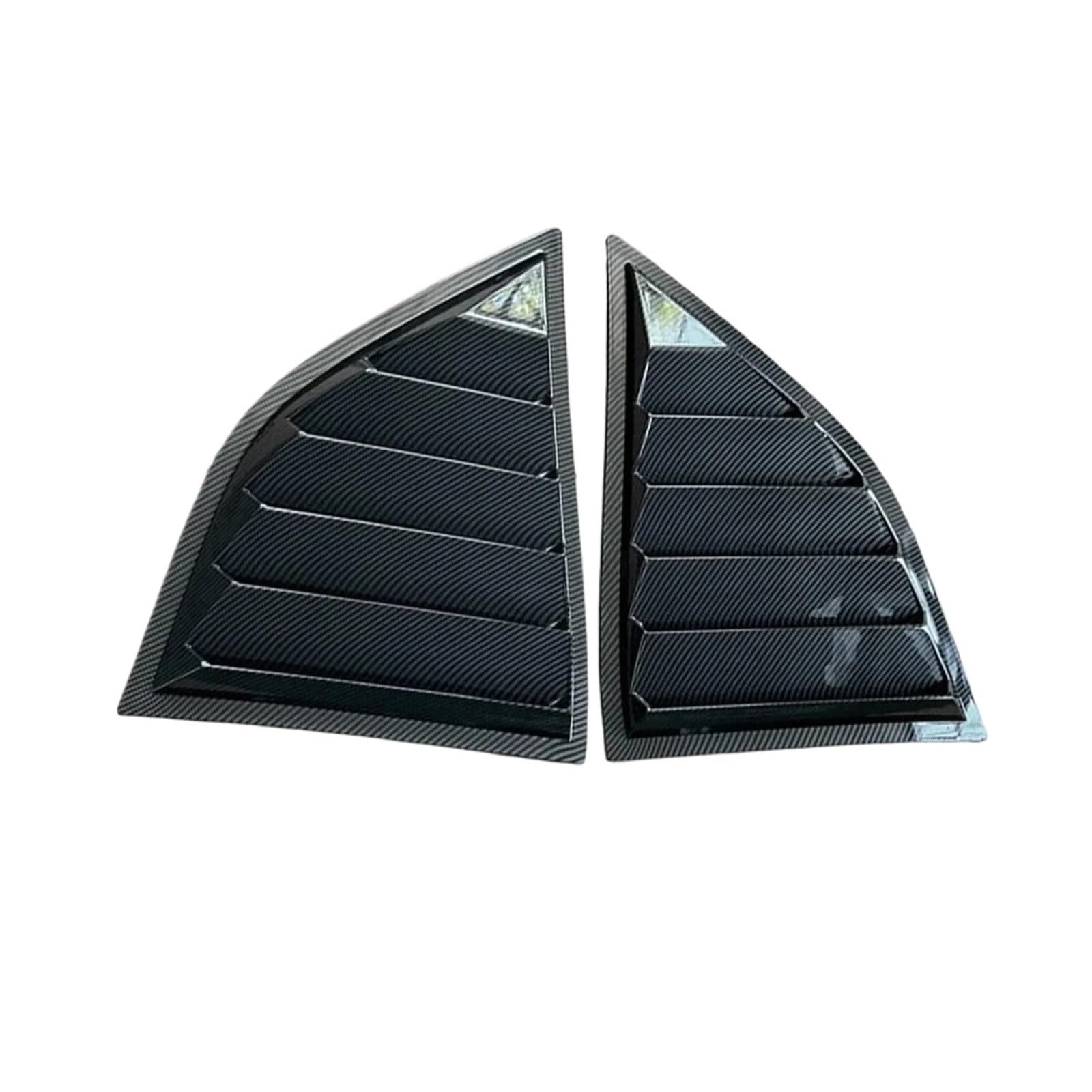 Autofensterladen, kompatibel für Dodge Challenger 2008–2023, hintere Seitenlüftungsschlitze, Zierteile, glänzend schwarz, matt schwarz, Carbonfaser-Stil(CARBON FIBER LOOK) von ZDTYKWPH