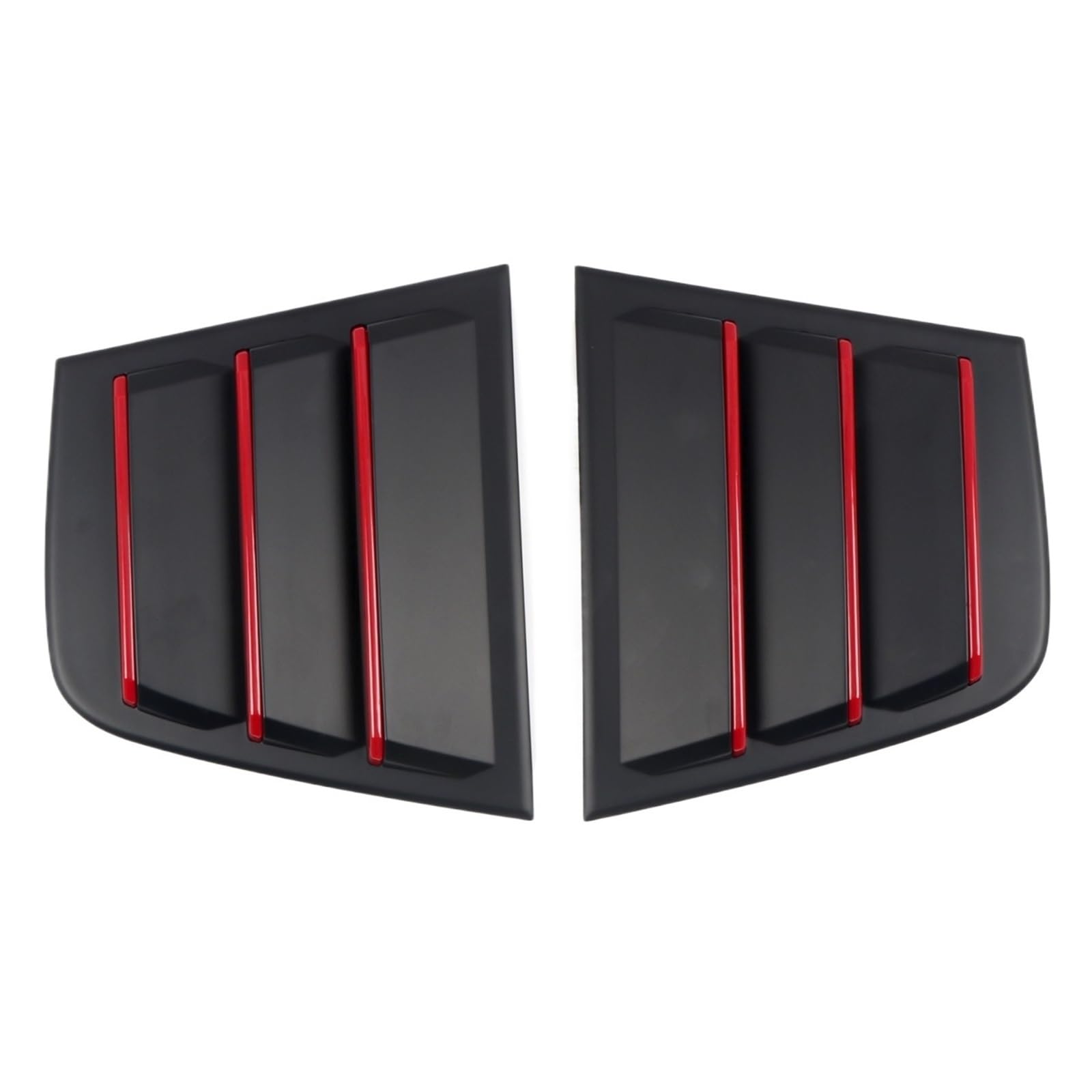 Autozubehör Kompatibel für Dodge Charger 2011-2021 Heckscheibenlamellen Rollläden Jalousien Zierleiste Lüftungsschlitze Abdeckung 2St(Black with Red) von ZDTYKWPH