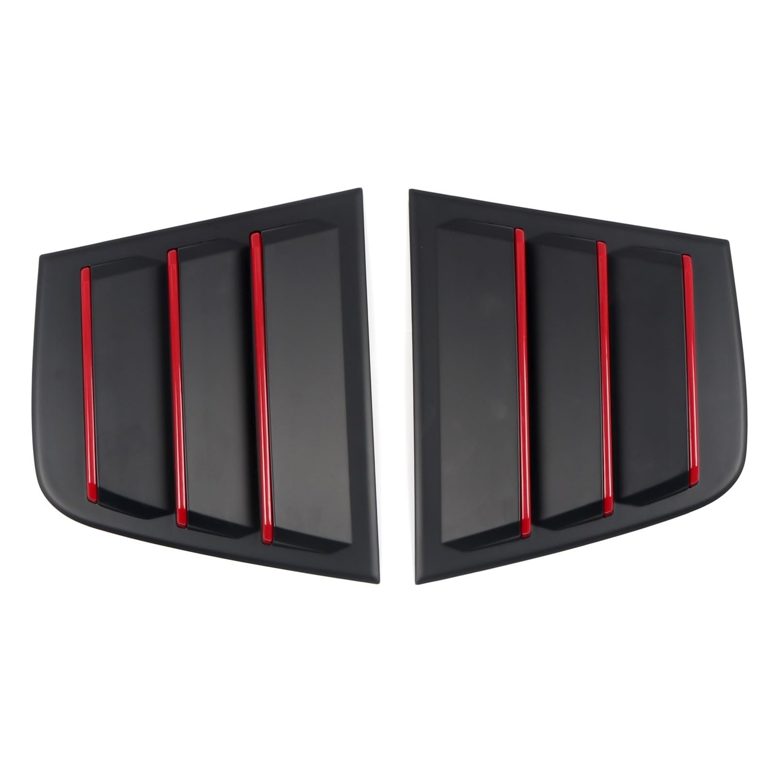 Autozubehör Kompatibel für Dodge Charger 2011-2021 Heckscheibenlamellen Rollläden Jalousien Zierleiste Lüftungsschlitze Abdeckung 2St(Black with Red) von ZDTYKWPH