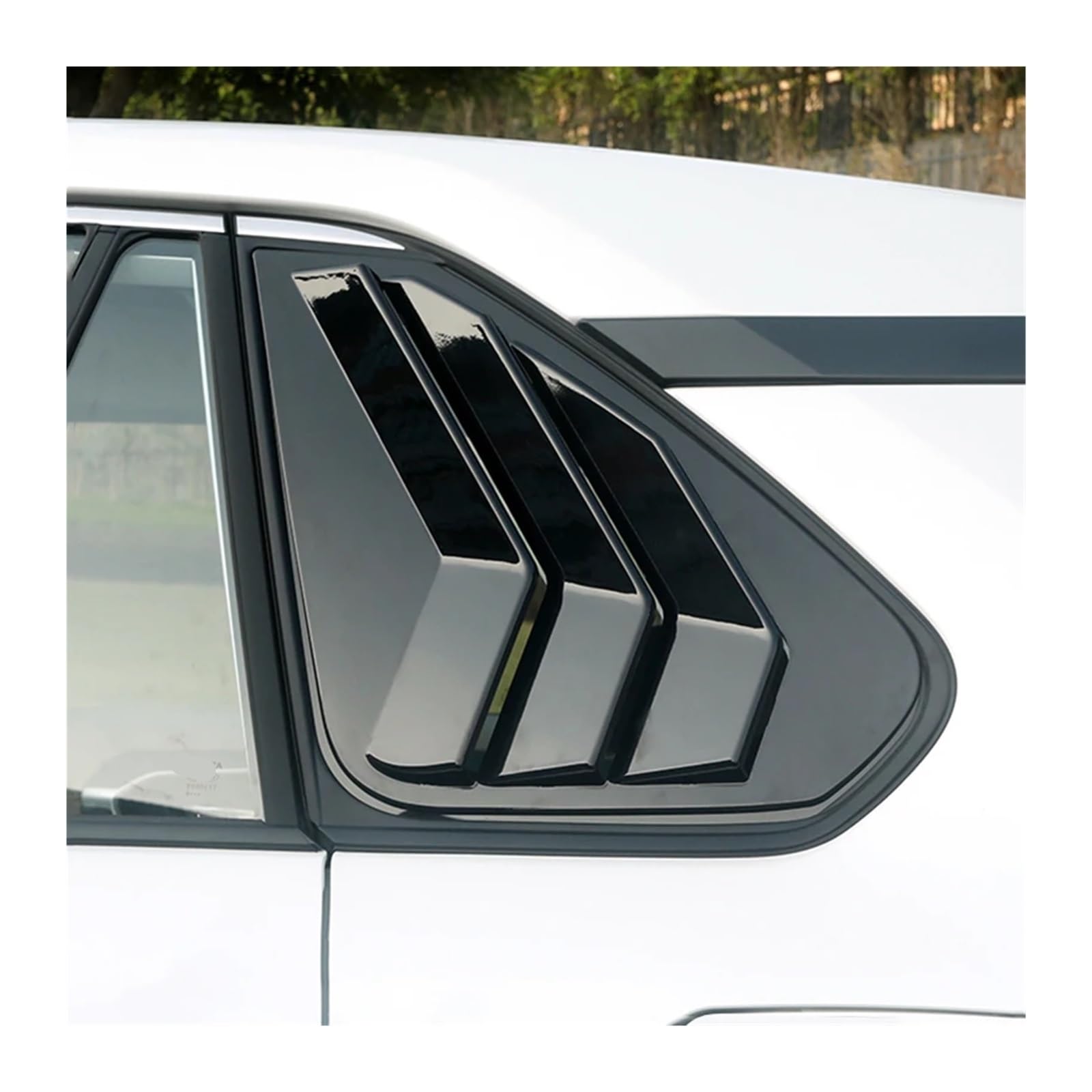 Autozubehör Kompatibel für Toyota RAV4 XA50 2019-2021 2022 2023 Hybrid 1 Paar ABS-Seiten-Heckfenster-Lamellenverschluss-Abdeckungs-Trimmaufkleber(Black) von ZDTYKWPH