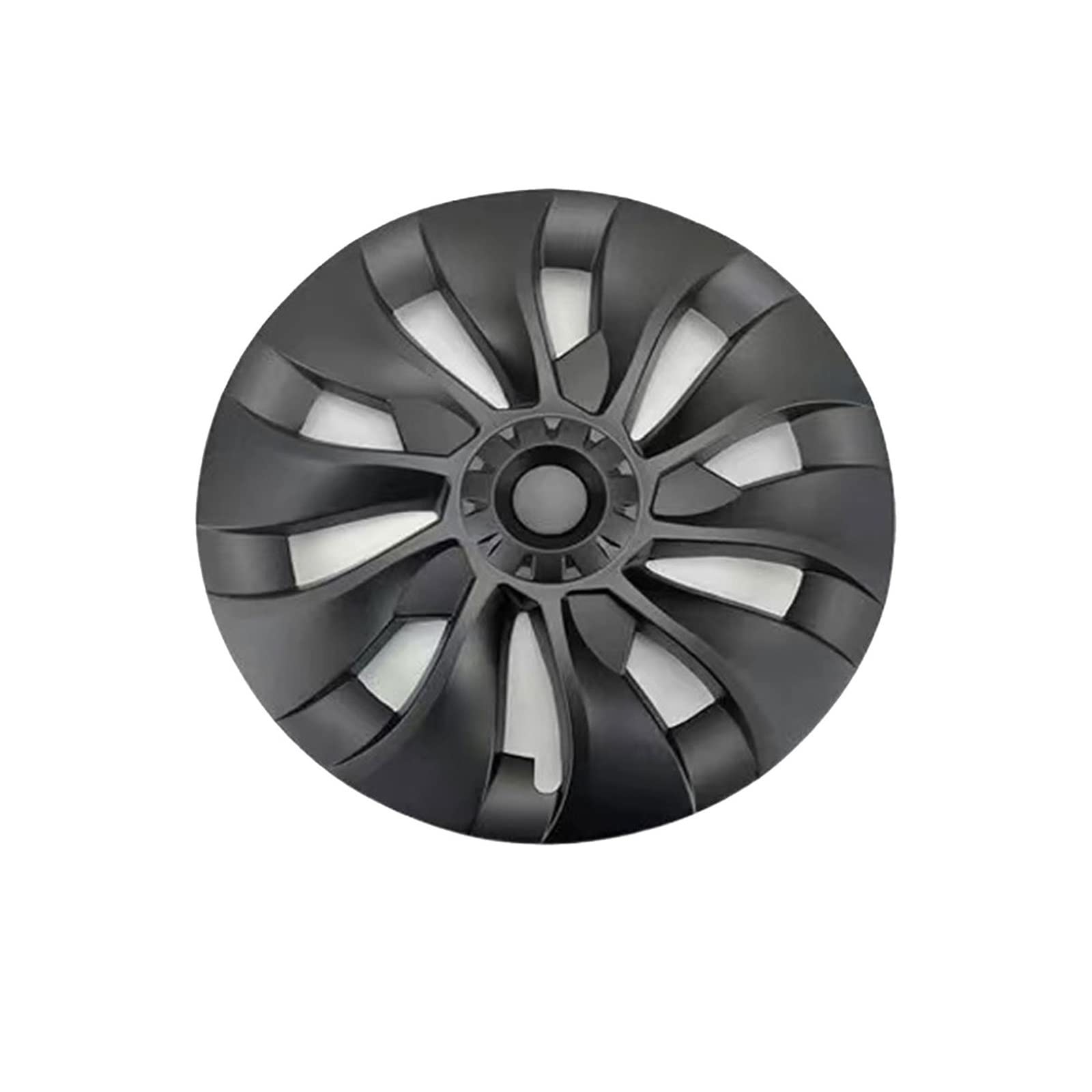 Cars Are Suitable Accessories 18 Zoll 4er-Pack Radnabenabdeckung Schutzabdeckung Kompatibel für Tesla Model 3(Cyclone b black) von ZDTYKWPH