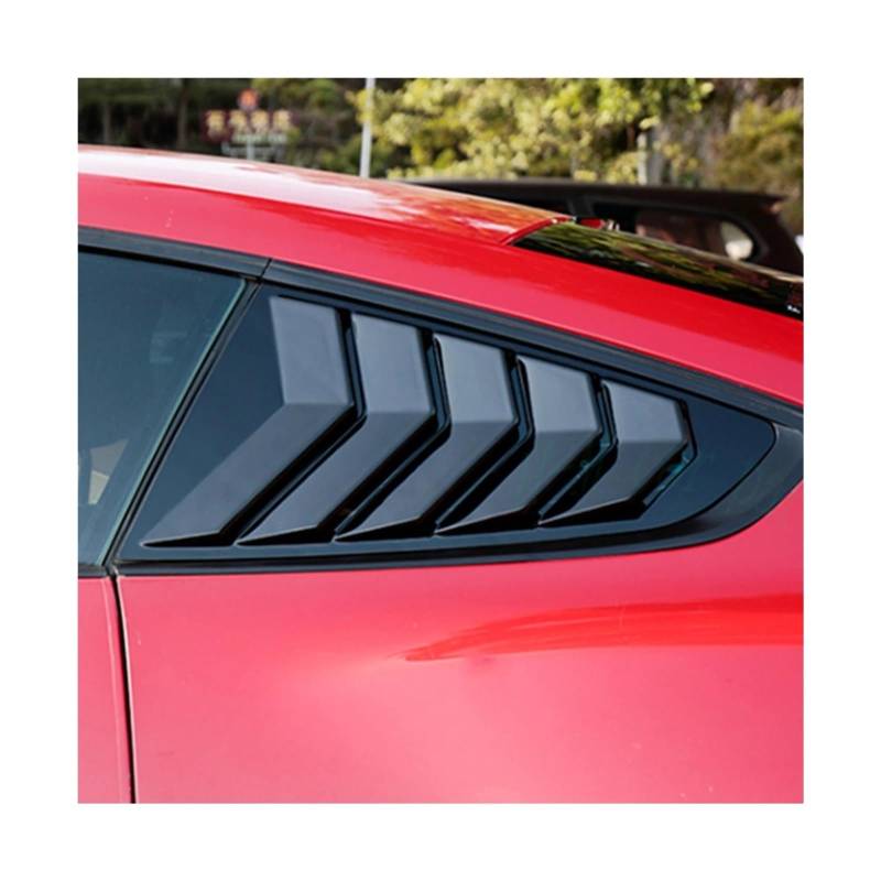 Hintere Viertelfensterlamellen Kompatibel für Ford Mustang 2015-2021 Scoops Spoiler Auto Tuning Panel Seitenlüftungsabdeckung Windschutzscheibe(Glossy Black) von ZDTYKWPH