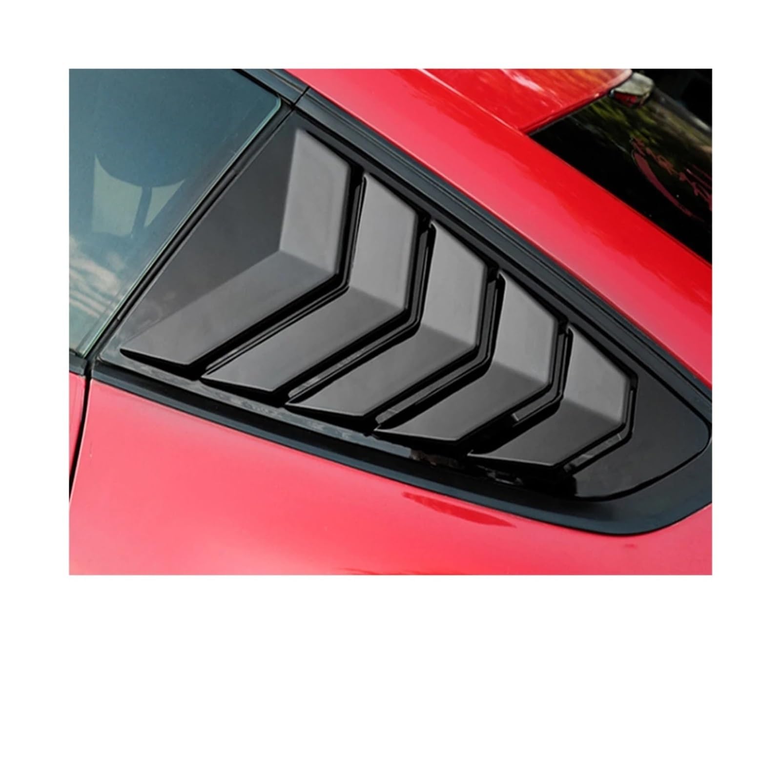 Hintere Viertelfensterlamellen Kompatibel für Ford Mustang 2015-2021 Scoops Spoiler Auto Tuning Panel Seitenlüftungsabdeckung Windschutzscheibe(Matte Black) von ZDTYKWPH