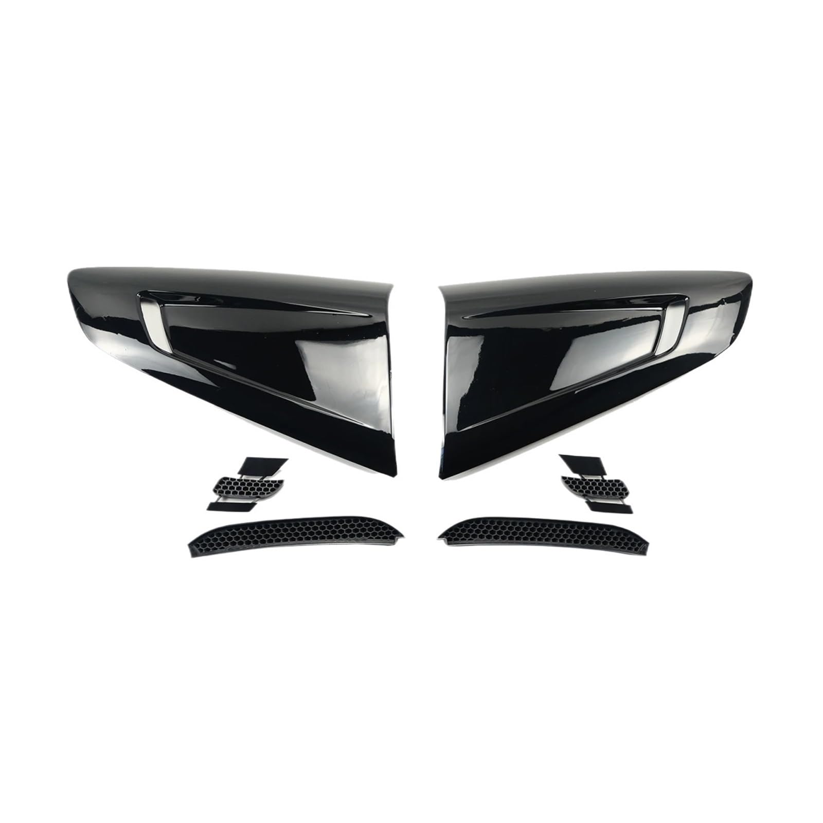 Kompatibel Für Ford Mustang 2015–2022, Heckscheibenverkleidung, Lamellen-Entlüftungsschlitz, Carbonfaser-Stil, glänzendes schwarzes Bodykit(Glossy Black) von ZDTYKWPH