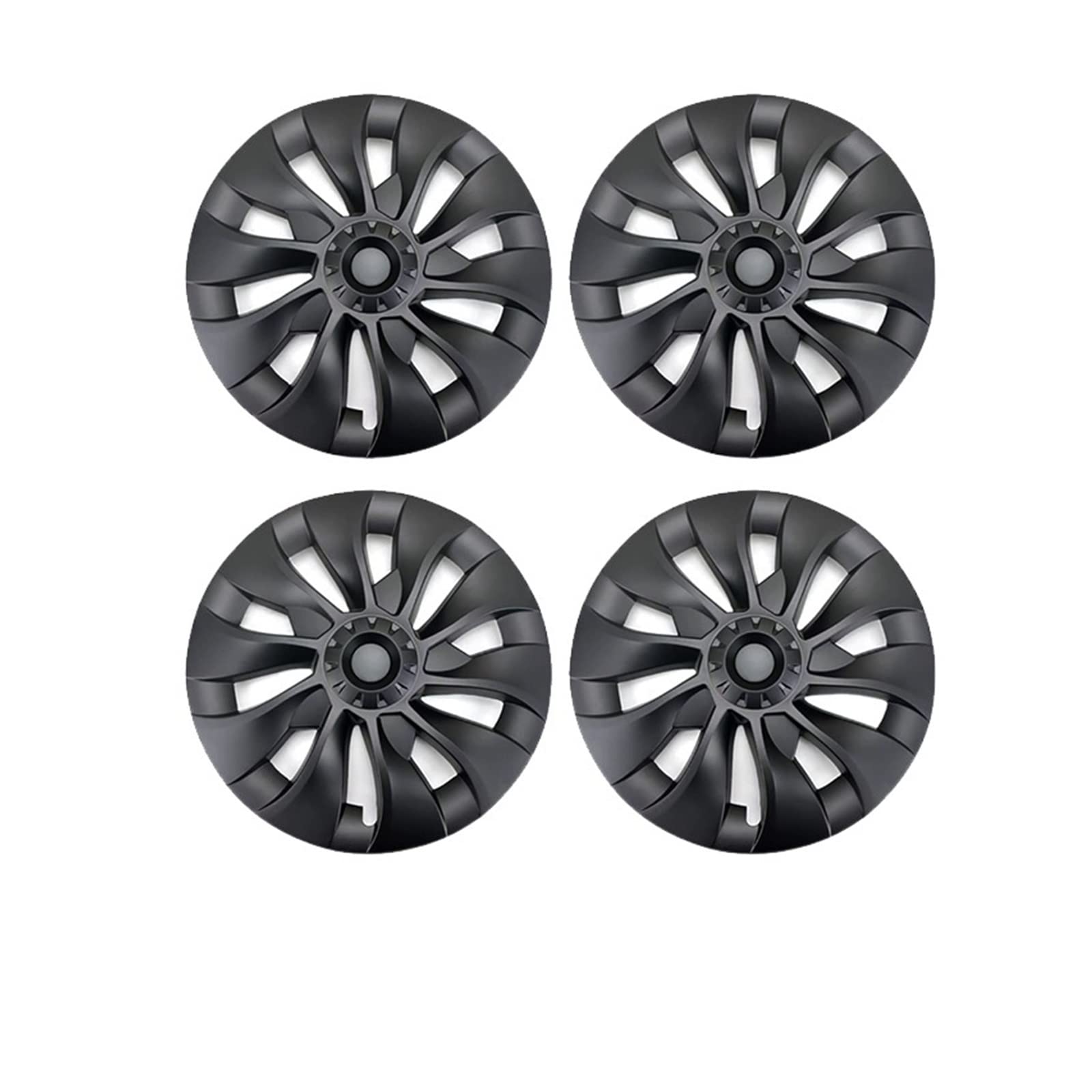 Kompatibel Für Tesla Model 3 2020–2022, 18 Zoll, Radkappen, Radschutz, dekorative Radkappen, Fahrzeug, Auto, Außenreifen, Reifenfelge(Matte Black) von ZDTYKWPH