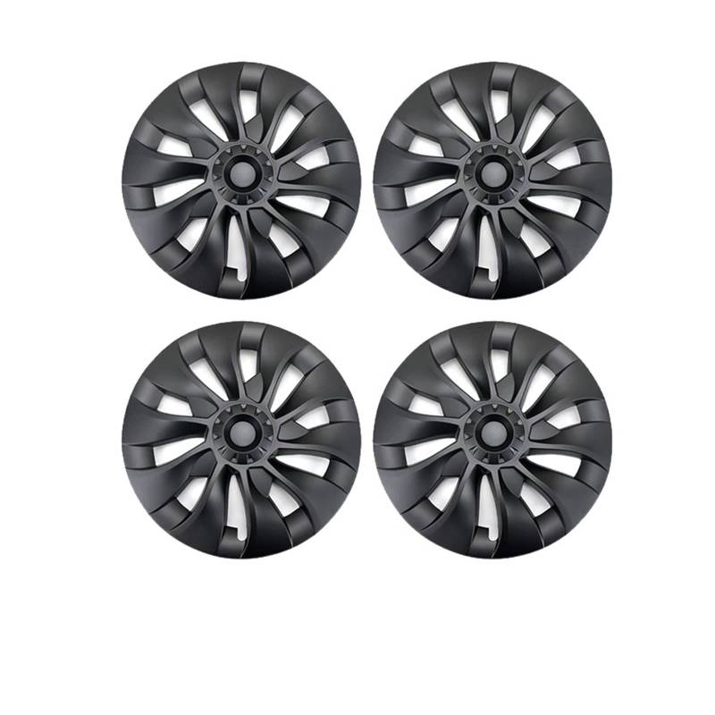 Kompatibel Für Tesla Model 3 2020–2022, 18 Zoll, Radkappen, Radschutz, dekorative Radkappen, Fahrzeug, Auto, Außenreifen, Reifenfelge(Matte Black) von ZDTYKWPH