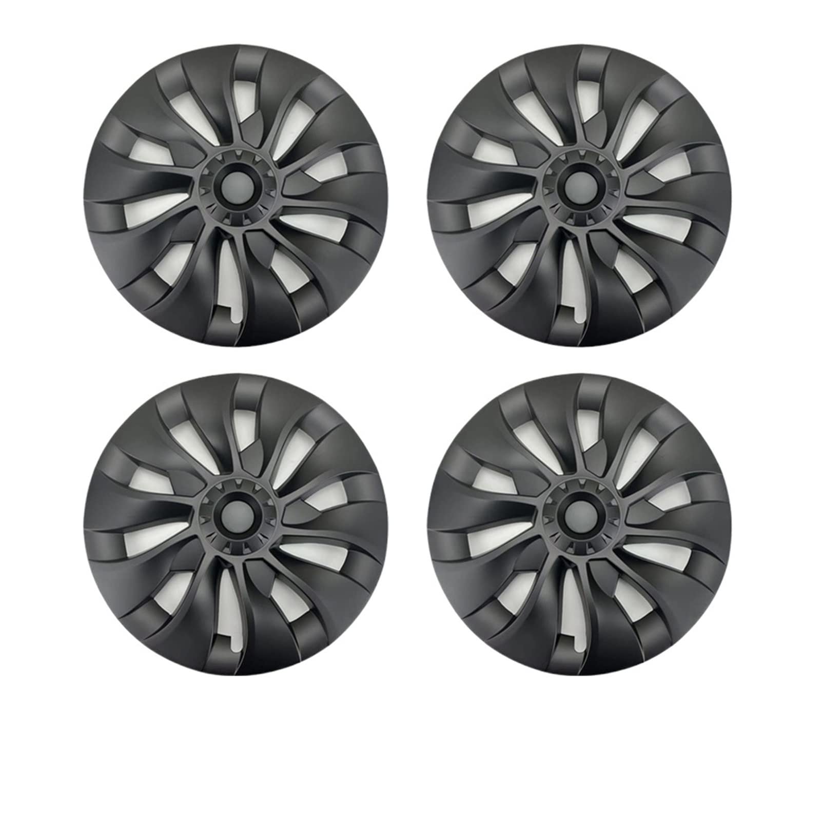 Kompatibel Für Tesla Model 3 Radkappe 18 Zoll Rad Uberturbine Radkappe Performance Ersatz Radkappe Automobil Vollabdeckung Zubehör(M3 Matte Black) von ZDTYKWPH