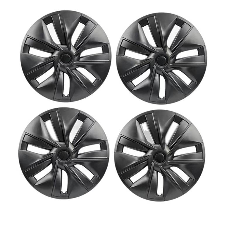 Kompatibel Für Tesla Model Y, 4 Stück, Radkappen, Performance-Ersatz-Radkappen, 19-Zoll-Auto-Radkappe, Vollrandkappe, Zubehör(Gun Gray) von ZDTYKWPH