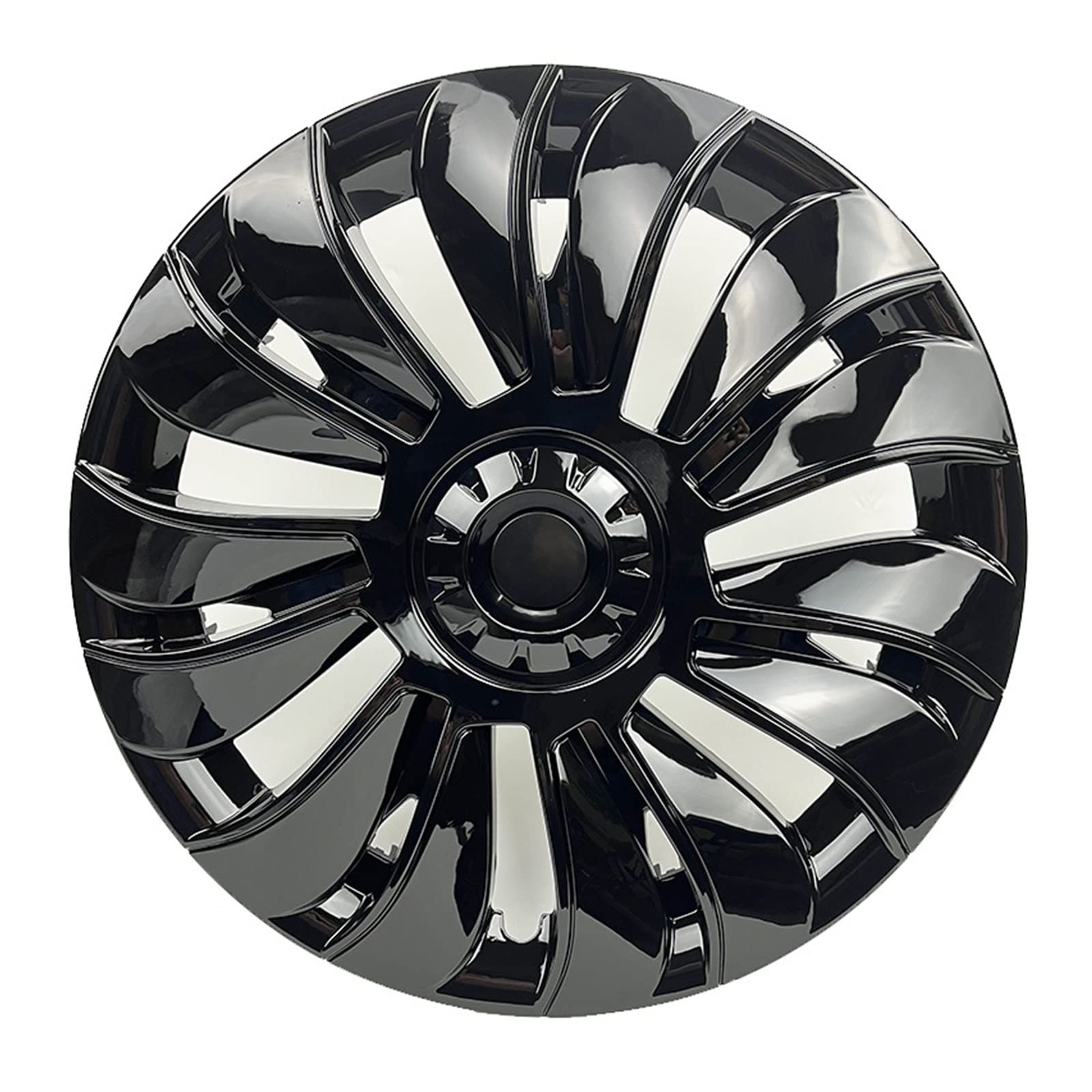 Kompatibel Für Tesla Model Y, 4 Stück/1 Stück, Auto-Radkappe, 19-Zoll-Radkappe, Auto-Ersatz, Nachrüstteile, vollständige Abdeckung, Zubehör(1pcs Bright Black) von ZDTYKWPH