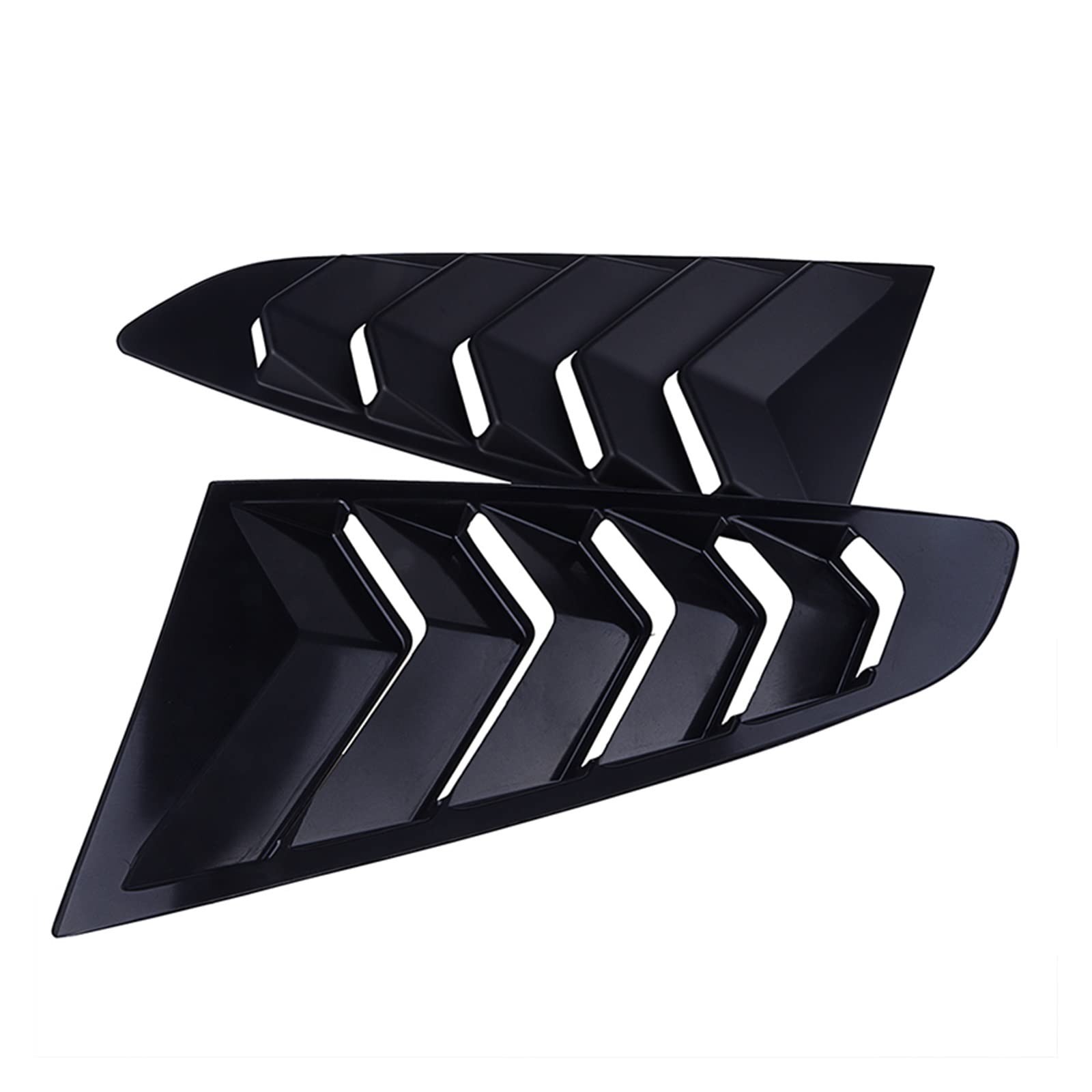 Kompatibel für Ford Mustang 2015–2018, Heckscheiben-Lamellen, Spoiler-Panel, Racing-Stil, Viertelfenster-Abdeckung, Entlüftungs-Auto-Außenteile(Matte Black) von ZDTYKWPH