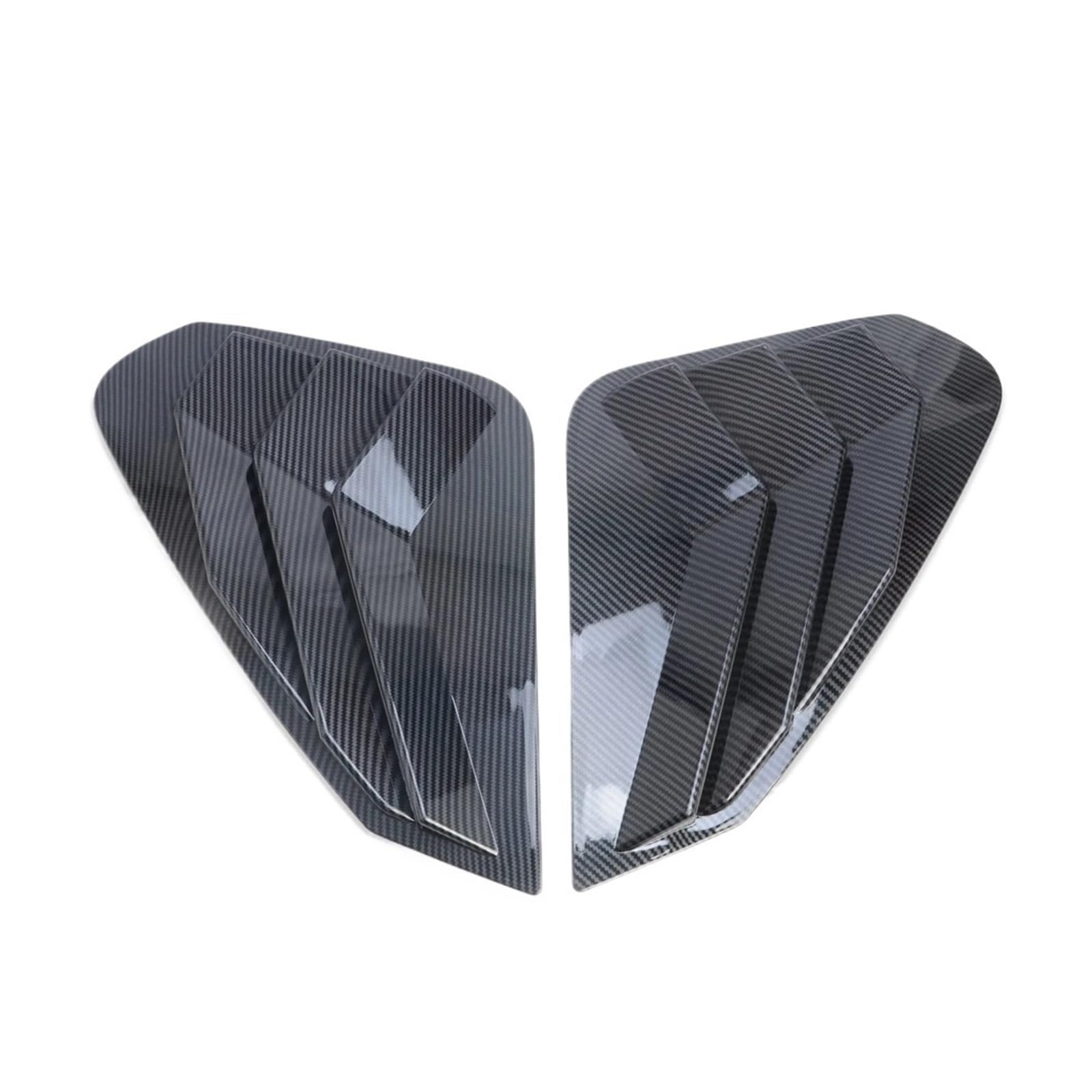 Kompatibel für Toyota RAV4 RAV 4 2019–2021 2022 2023 2024 Carbon Auto Heckscheibe Seitenlüftungsschlitz Jalousie Abdeckung Verkleidung Außenzubehör(Carbon Fiber look) von ZDTYKWPH