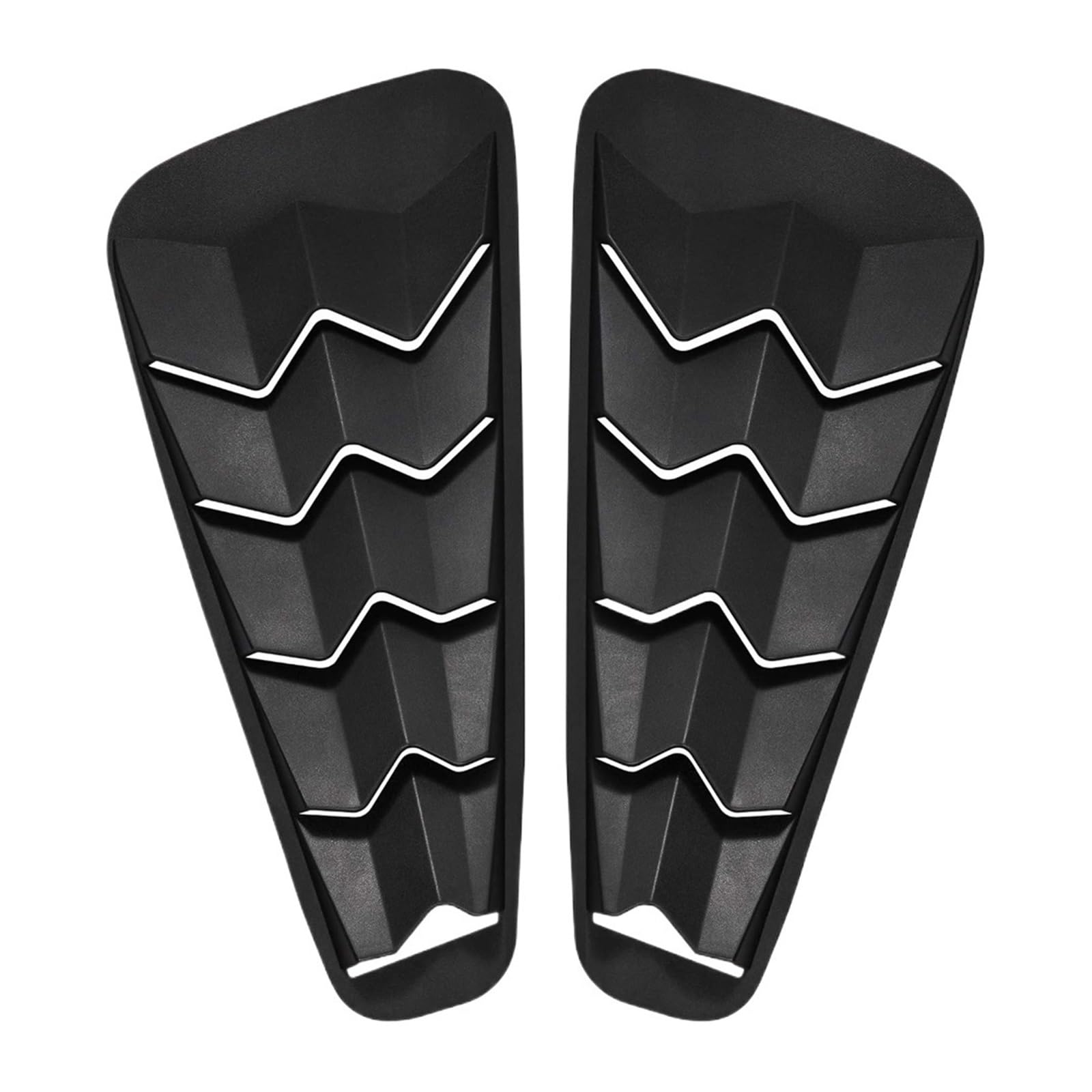 Lamellen für Seitenfenster, Kompatibel Für Ford Mustang 2005–2014, mattschwarz, ABS, Fensterblendenabdeckung, Sonnenschutz, Regenschutz, Entlüftung (2 Stück) von ZDTYKWPH