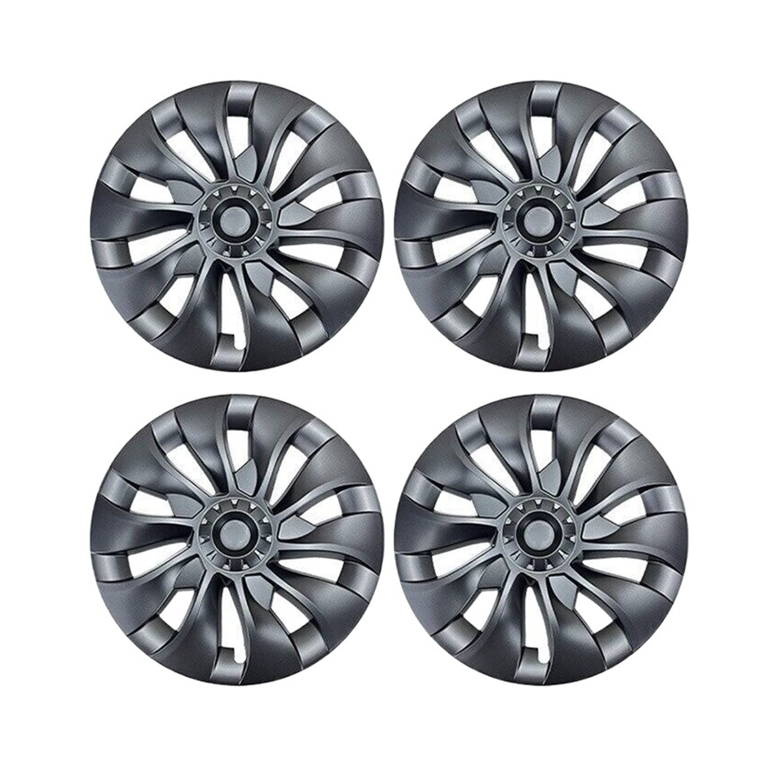 Radkappe, 18 Zoll, 4 Stück, Radkappen, Ersatz-Radkappen, Schutzabdeckung, Radkappen-Set, Kompatibel Für Tesla Model 3(GREY(4pcs)) von ZDTYKWPH