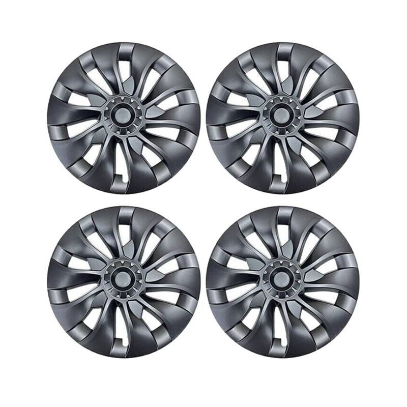 Radkappe, 18 Zoll, 4 Stück, Radkappen, Ersatz-Radkappen, Schutzabdeckung, Radkappen-Set, Kompatibel Für Tesla Model 3(GREY(4pcs)) von ZDTYKWPH