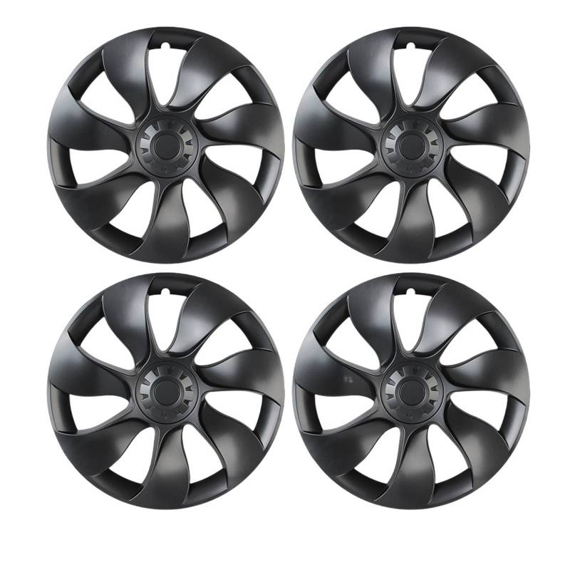 Vollständige Abdeckung Radkappe Autozubehör 19 Zoll Ersatz-Radkappen-Kit Automobil-Radkappe Kompatibel für Tesla Model Y 2019-2022 4PCS(Gun Gray) von ZDTYKWPH