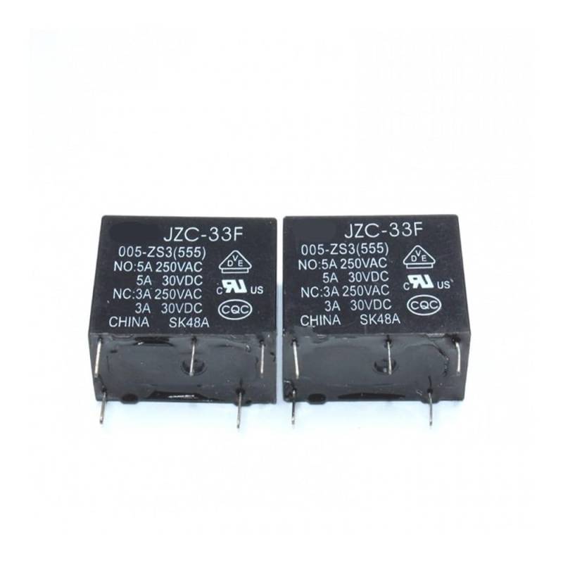 50PCS/lot Power relays HF33F JZC-33F-005-ZS3 5V 5A 250VAC 5PIN rela ZDVHOMCB von ZDVHOMCB