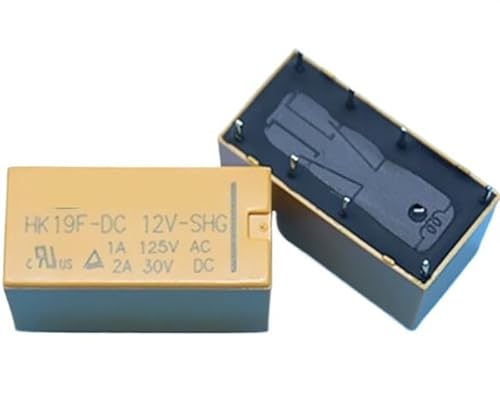 5pcs SHG 12vdc Coil DPDT 8 Pin 2NO 2NC Power Relays PCB Type HK19F ZDVHOMCB von ZDVHOMCB