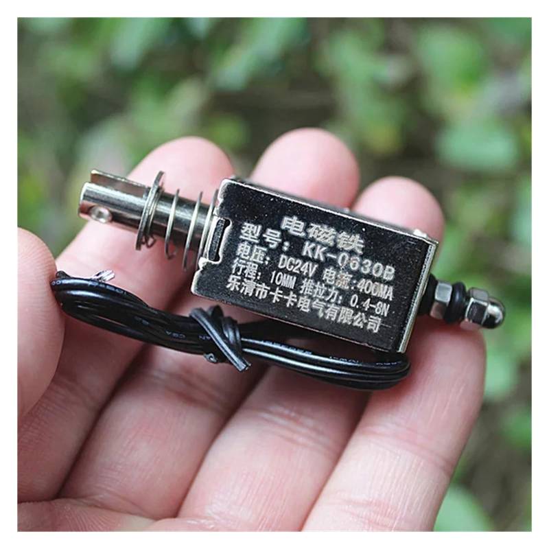 DC 24V Linear Push-Pull Impact Type Solenoid Electromagnet Open Frame Spring Magnet Plunger 10mm Stroke ZDVHOMCB von ZDVHOMCB
