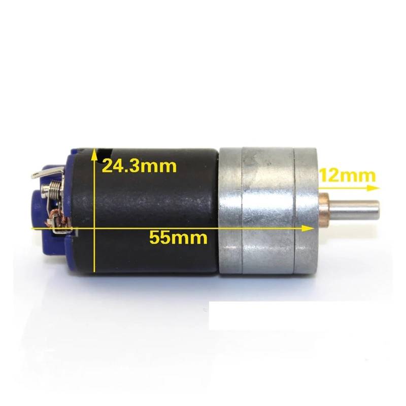 GM-25 370 Gear electronic starter DC 6V-12V 980RPM 25mm Full Metal Gearbox Large Torque DIY Caterpillar Car Toy Tank Model ZDVHOMCB von ZDVHOMCB