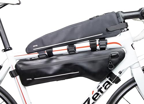 ZEFAL Pack Z Adventure T3 + C4 - Zwei Fahrradtaschen - Eine Rahmentasche Z Adventure T3 mit Rahmentasche Z Adventure C4 - Leicht und wasserdicht - 4,2 L + 2,2 L, 418 g von Zéfal
