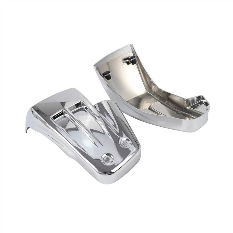 Geräteersatzteile Motorrad Schwarz/Chrom Links & Rechts Batterie Seite Verkleidung Abdeckung Für Harley M8 Softail FXFB FXFBS Fat BOB Sport Glide 2018-2022 (Color : Chrome) von ZEJAL
