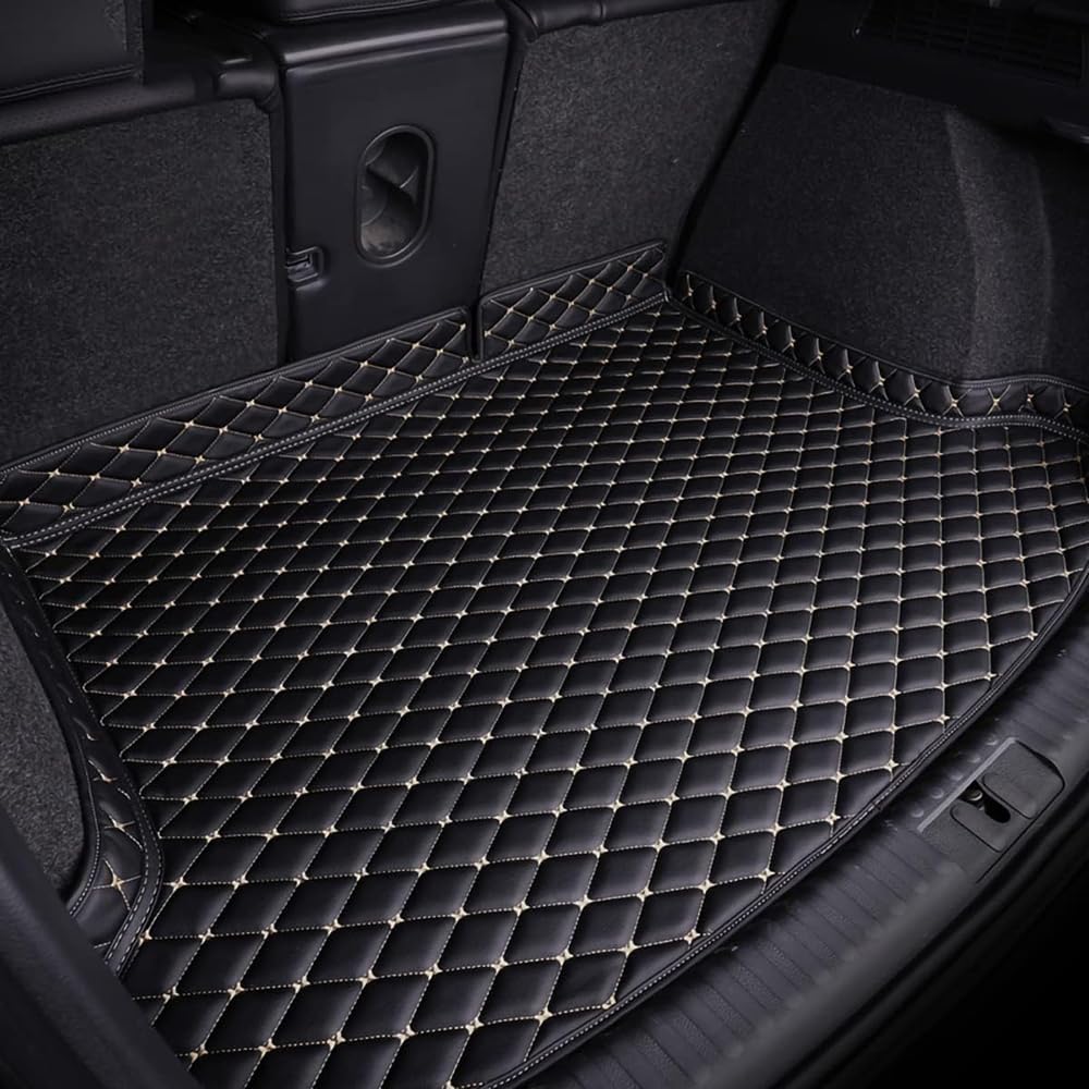 Auto Leder Kofferraummatten, Für Smart #1 SUV 2023+ Langlebiges Wasserdicht Kratzfest Kofferraummatten Schutzmatte,D von ZELLYA