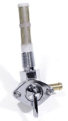 Custom Chrom Benzinhahn für Harley Davidson Chopper 1/4" Anschluß rechts 90° von ZEMEX.bike