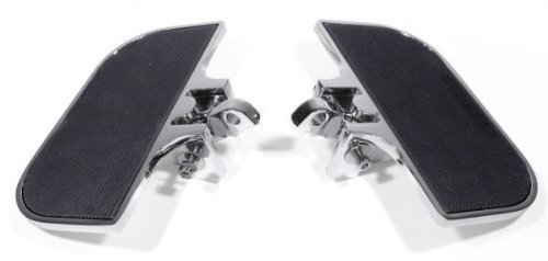 Motorrad Trittbretter Set verstellbar Chrom Fahrer + Sozius für Harley Davidson HD Custom von ZEMEX.bike