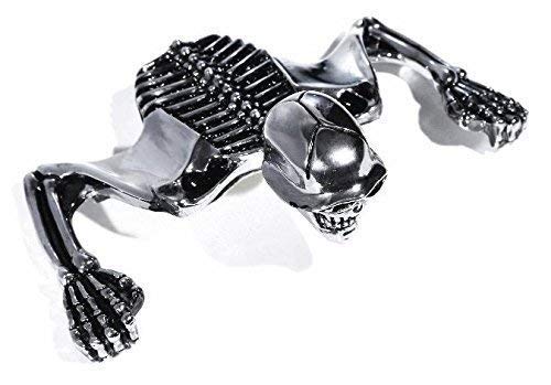 Motorrad Custombike 7 Zoll Scheinwerfer Totenkopf Skelett Ornament Figur 10cm Metall von ZEMEX