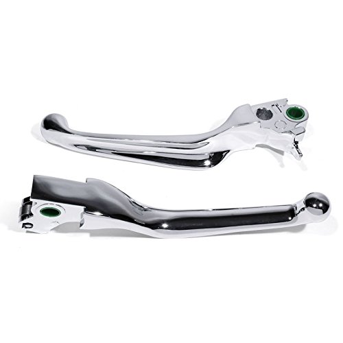 Brems Kupplungs Handhebel Chrom für Harley Softail Dyna V-Rod Hydraulisch Tourer von ZEMEX