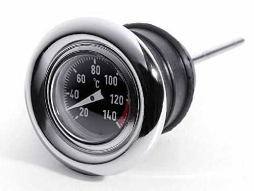 Öl Temperatur Messstab Celsius Thermometer für Harley Davidson Softail Sportster von ZEMEX