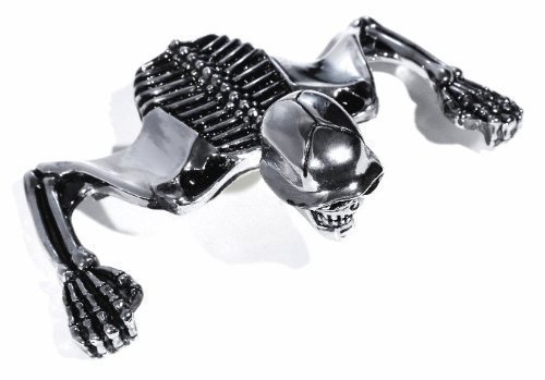 Totenkopf Skelett Skull Visor Chrom Ornament für Harley Suzuki Yamaha universal von ZEMEX