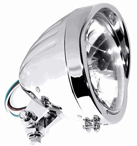5 3/4 Zoll Scheinwerfer Klarglas chrom gerippt Visor 5 3/4 Zoll Scheinwerfer Klarglas chrom gerippt Visor von ZEMEX