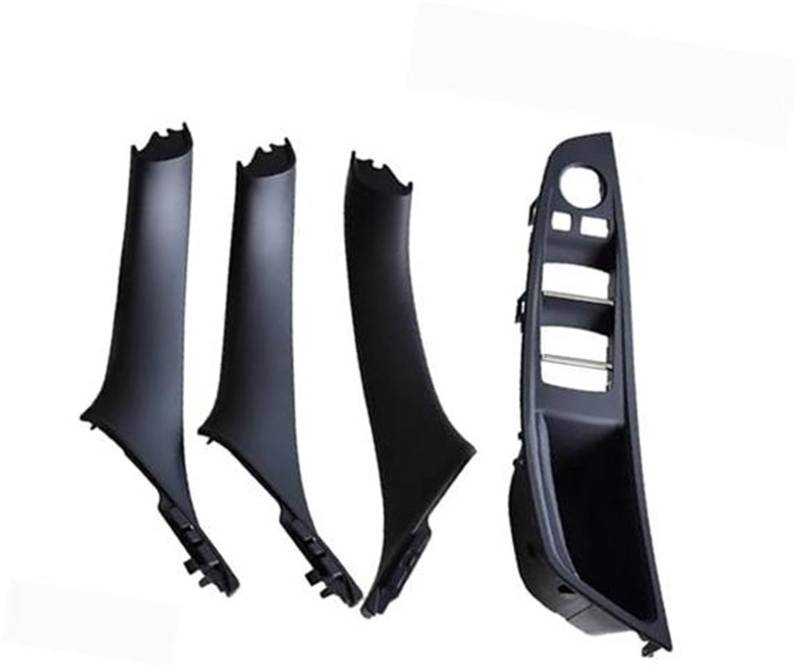 ZEMNLO, for, F10 F11 F18 2010-2016 RHD Rechts vorne Autofahrer, for Sitz, Armlehne Innentürgriff Innenverkleidung Zugverkleidungsabdeckung 4 7 Stück 51417225851 Türgriffverkleidung im Auto(Black-4Pc von ZEMNLO