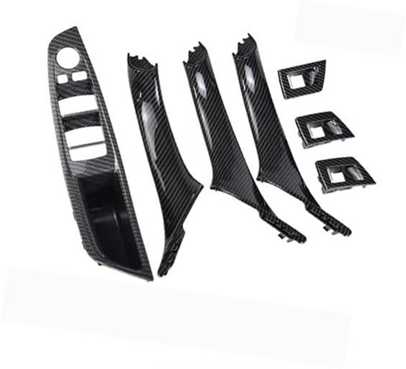 ZEMNLO, for, F10 F11 F18 2010-2016 RHD Rechts vorne Autofahrer, for Sitz, Armlehne Innentürgriff Innenverkleidung Zugverkleidungsabdeckung 4 7 Stück 51417225851 Türgriffverkleidung im Auto(Carbon Fi von ZEMNLO