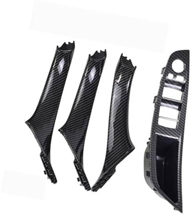 ZEMNLO, for, F10 F11 F18 2010-2016 RHD Rechts vorne Autofahrer, for Sitz, Armlehne Innentürgriff Innenverkleidung Zugverkleidungsabdeckung 4 7 Stück 51417225851 Türgriffverkleidung im Auto(Carbon Fi von ZEMNLO