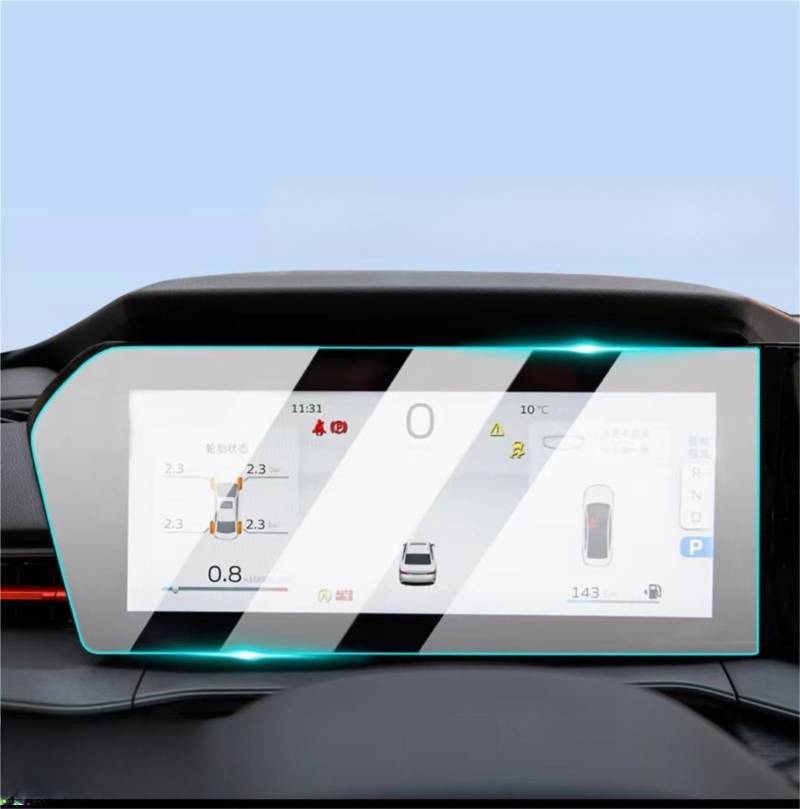 ZEMNLO, for Geely, COOLRAY 2024 Touchscreen-Navigationsschutz und Armaturenbrett-Zubehör, gehärtete Glasfolie Auto-Displayschutz(Dashboard) von ZEMNLO
