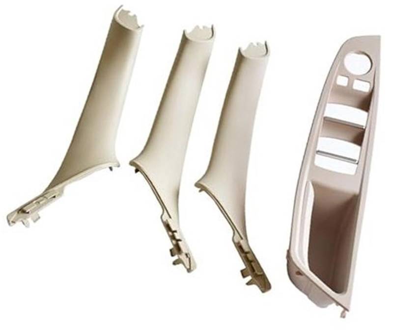ZEMNLO 4 7-teiliges Set Rechtslenker RHD, for, 5er F10 F11 520 525 Rotweingrau Auto-Innentürgriff Innenverkleidung Zugverkleidung 51417225851 Türgriffverkleidung im Auto(Oyster-4Pcs) von ZEMNLO