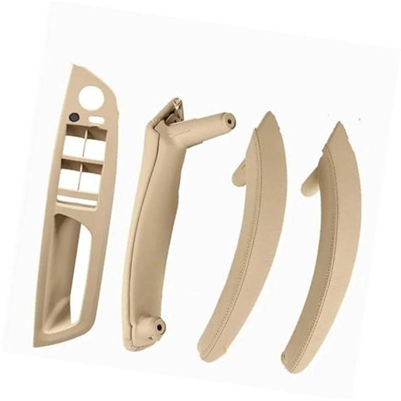 ZEMNLO 4PCS Set LHD RHD Carbon Fiber Texture Auto Links Rechts Innen Innen Tür Pull Griff Trim Abdeckung, for, E70 E71 X5 X6 Türgriffverkleidung im Auto(LHD-Beige-Standard) von ZEMNLO