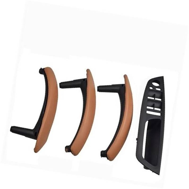 ZEMNLO 4PCS Set LHD RHD Carbon Fiber Texture Auto Links Rechts Innen Innen Tür Pull Griff Trim Abdeckung, for, E70 E71 X5 X6 Türgriffverkleidung im Auto(RHD-Brown-Hige) von ZEMNLO