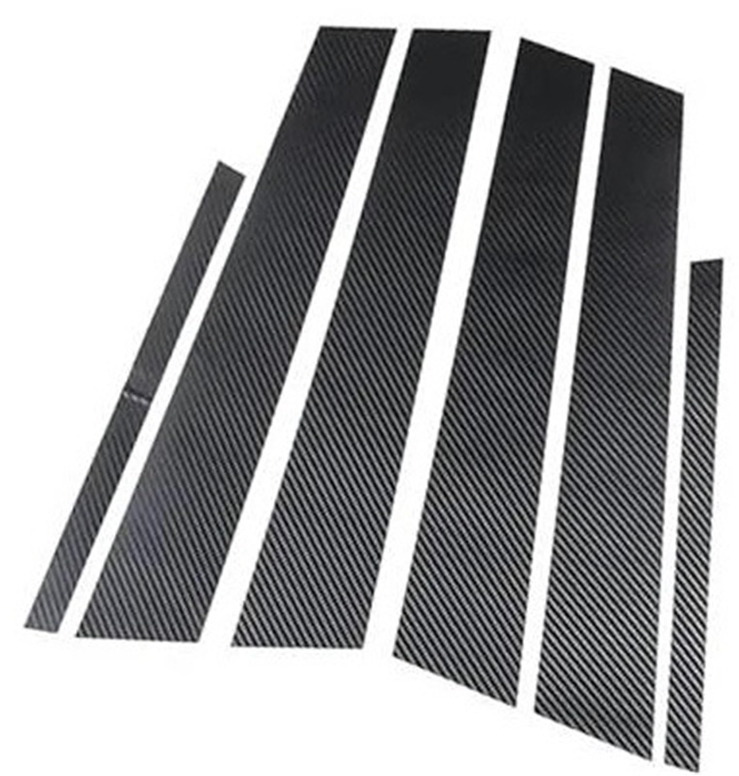 ZEMNLO 6-teilige Autotür-/Fenstersäulenverkleidung, for Jaguar, XFL 2017-2023, B-Kohlefaser-Optik Autotür-Fenstersäulenverkleidung(Black B-Carbon Fiber Look) von ZEMNLO