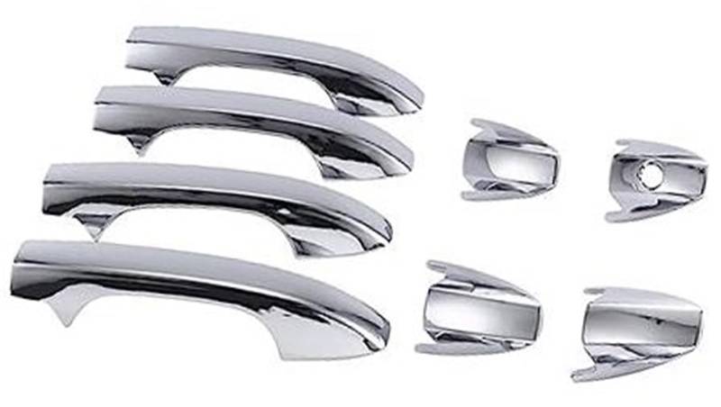 ZEMNLO Auto-Außentürgriff, for CRV 2007 2008 2009 2010 2011, 8-teilige Silberne Abdeckungsverkleidung, Auffangkappenaufkleber, Außentürgriffabdeckung von ZEMNLO