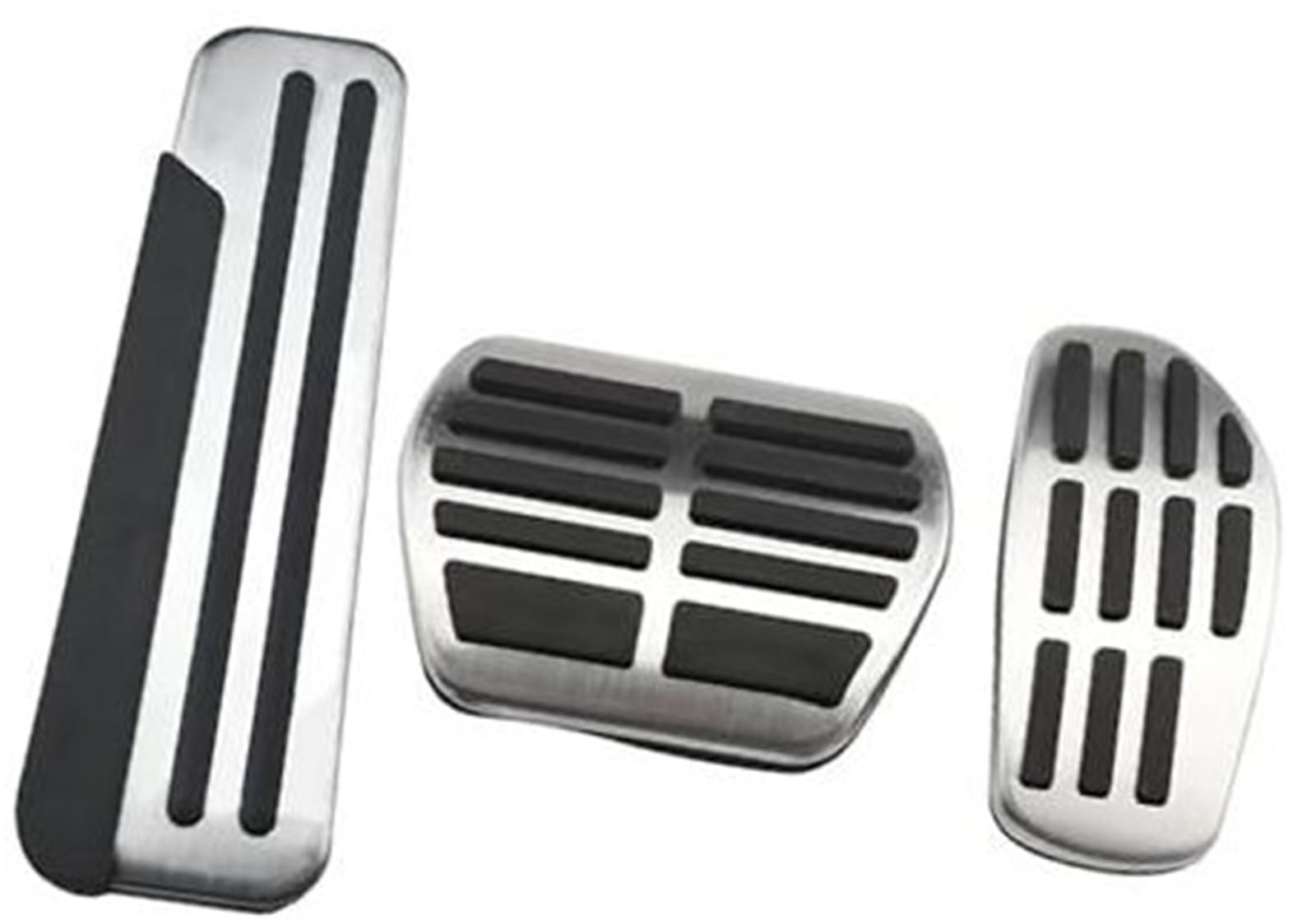 ZEMNLO Auto-Bremspedalabdeckung, for Nissan, for Qashqai, J11 2014–2022, for X-Trail, Rogue T32 Kicks Altima 2019, for Micra, Kraftstoffpolster aus Edelstahl(Black at with Rest Pedal) von ZEMNLO