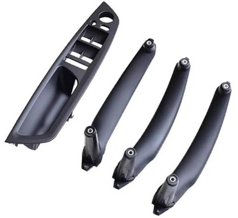 ZEMNLO Auto-Carbon-Faser-ABS-Innentür-Armlehnengriff Links rechts Panel Pull Trim Cover, for, E70 E71 X5 X6 2007–2012 2013 2014 51416969401 Türgriffverkleidung im Auto(LHD Black 4Pcs) von ZEMNLO