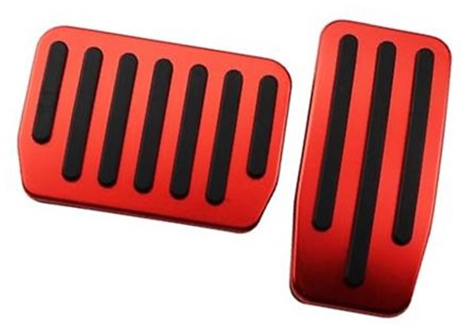 ZEMNLO Auto-Fußpedal, for Tesla, Modell 3 2017–2021, Gaspedal, Kraftstoff-Bremse, Pedalauflagen, Abdeckung aus Aluminium, rutschfest(Red Without Rest) von ZEMNLO