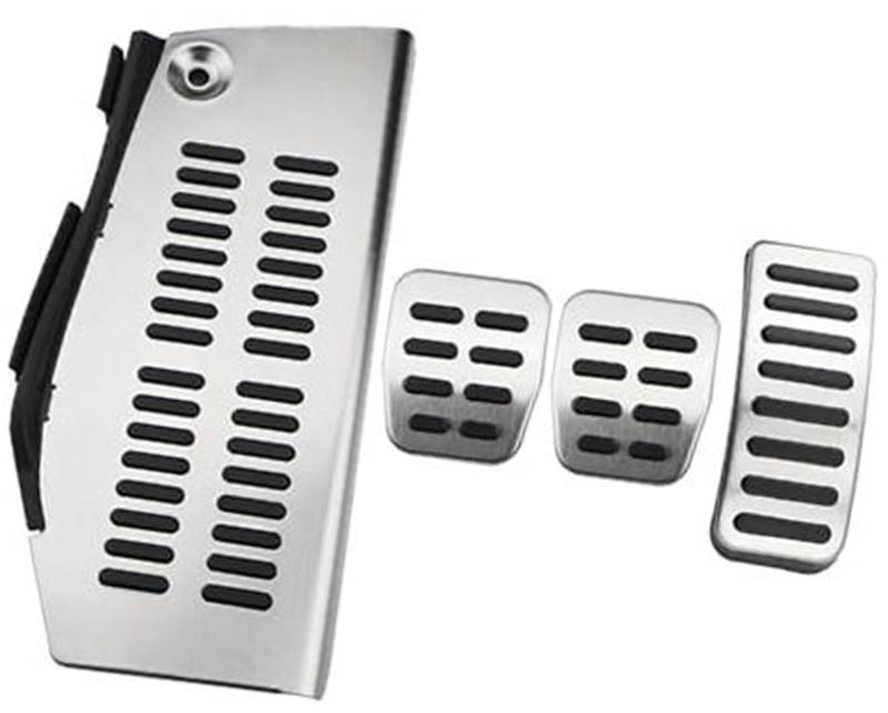 ZEMNLO Auto-Pedalabdeckung for A3 S3 8L 1995–2003, Edelstahl-Bremse, Dead Rest, Fußpedal-Schutzabdeckungen(Black MT with Rest) von ZEMNLO