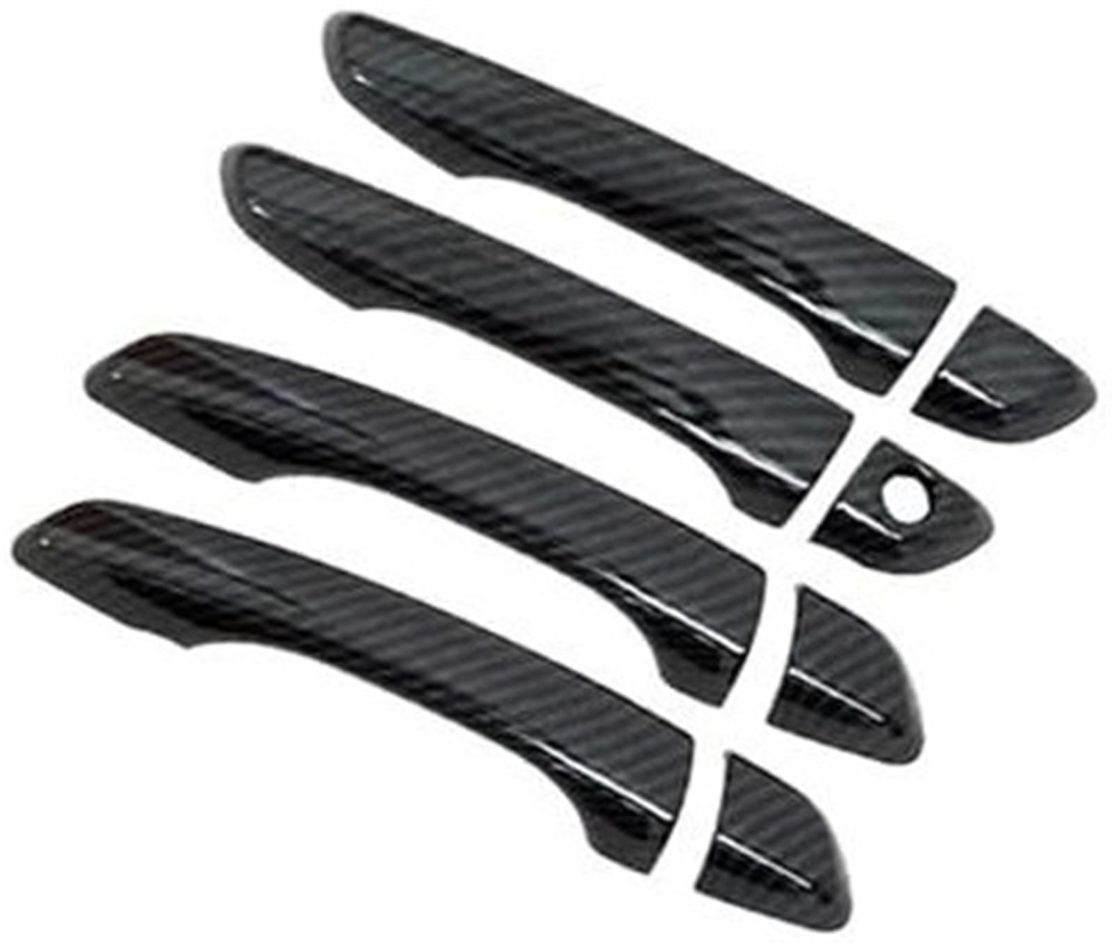 ZEMNLO Autoaußenseite Vorne Links, for Citroen, for DS, 6 WR 2014 2015 2016 2017 2018 2019 2020 Türgriffabdeckungen Autoschutzaufkleber Autoaußenzubehör Gadget(Black F) von ZEMNLO