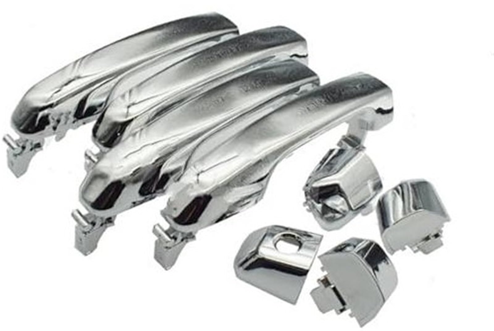 ZEMNLO Autoaußenseite vorne Links, for 4Runner 2010 2011 2012 2013 2014 2015 2016 Chromschwarz vorne hinten Links rechts außen 69210-60100,69211-60090(Black Rear 4 Chrome Front) von ZEMNLO